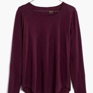 Long sleeve Madewell Whisper Tee.